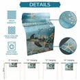 thumbnail image 7 of Hokiten Table Runners 70 Inches Long Dress Scarves, Coastal Sea Turtle Farmhouse Coffee/Dining/Kitchen Table Decor, Holiday Table Runner, Vintage Teal Nautical Beach Botanical 13x70 Inch, 7 of 7