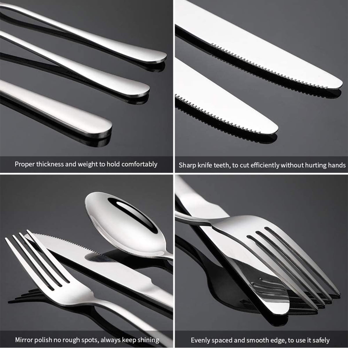 50 Piece Silverware Set Service for 10,Premium Stainless Steel Flatware Set,Mirror  Polished Cutlery Utensil Set,Durable Home Kitchen Eating Tableware -  Imported Products from USA - iBhejo