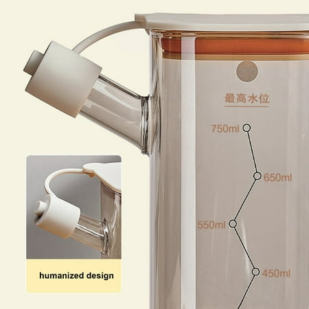 

Clearance Glass Oil Pot Kitchen Household Non-hanging Soy Vinegar Seasoning Bottle Large Capacity Oil Tank Oil Spill Proof Calabash Oil Container