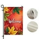 thumbnail image 4 of Bandera de jardín de otoño de 30 x 45 cm con diseño de calabaza, hoja de arce y anciano. Decoración de Acción de Gracias. Bandera pequeña para patio. Banderas de lino., 4 of 7