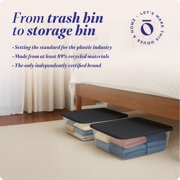 Homz 12 Qt Stackable Plastic Storage Containers w/Snaplock Lid (4 Pack)