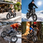 Electric Bike for Adults, PEAK 1500W, 20 Fat Tire, 48V 20Ah 30MPH Off-Road Ebike, Full Suspension E-Mountain Bike UL2849
