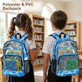 thumbnail image 4 of ZIATUBLES 17 Inch Heavy Duty Clear Backpack, Fabric & PVC Transparent Bag with Sea Turtle Ocean Print, Large Capacity See Through Bag Easy to Clean for School College Work, 4 of 7