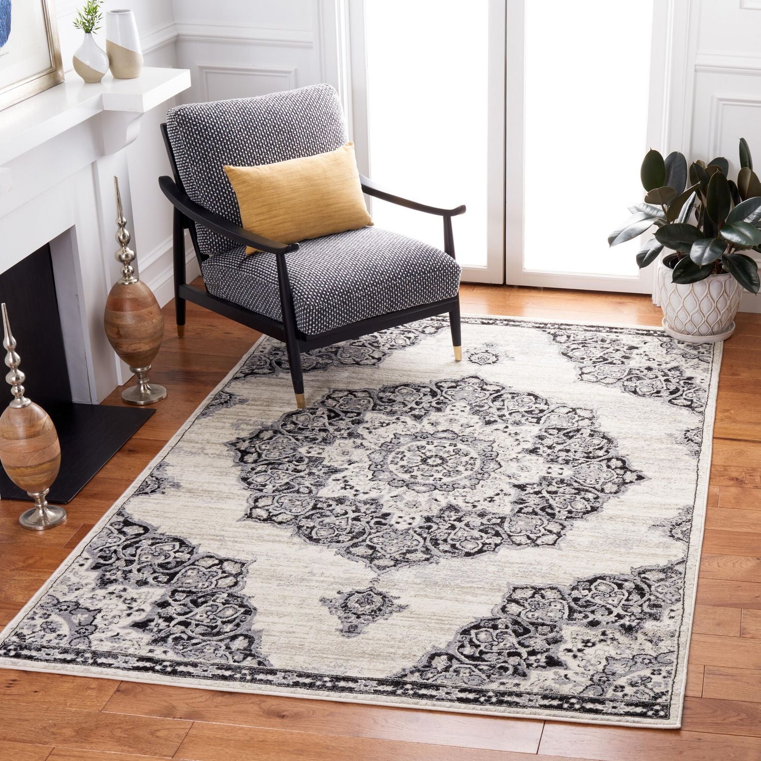 SAFAVIEH Brentwood Dimitri Floral Bordered Area Rug
