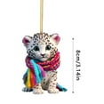 2024 Clearance Cute Snow Leopard Baby Christmas Tree Charm Snow Leopard