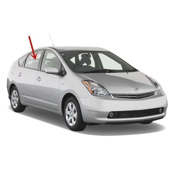 Passenger Right Side Rear Door Window Door Glass Compatible with Toyota Prius 2004-2009 Models