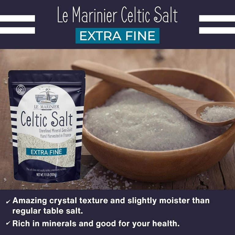 Le Marinier Celtic Sea Salt Extra Fine 1.1lb Unrefined Hand
