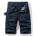 thumbnail image 2 of Pantalones Cortos de Carga de los Hombres de la Moda de Verano de Color Sólido Casual Atlético Elástico Pantalones Cortos de Cintura para el Uso Diario, 2 of 3