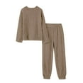 thumbnail image 3 of Women‘s Coral Fleece Pajama Set Plush Sleepwear Loungewear Cozy Winter Nightwear One Size, 3 of 5