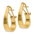 thumbnail image 2 of 14K Yellow Gold Earring J-Hoop Women'S 22 mm 6 Polished Click-In Back Post Earrings, 2 of 3