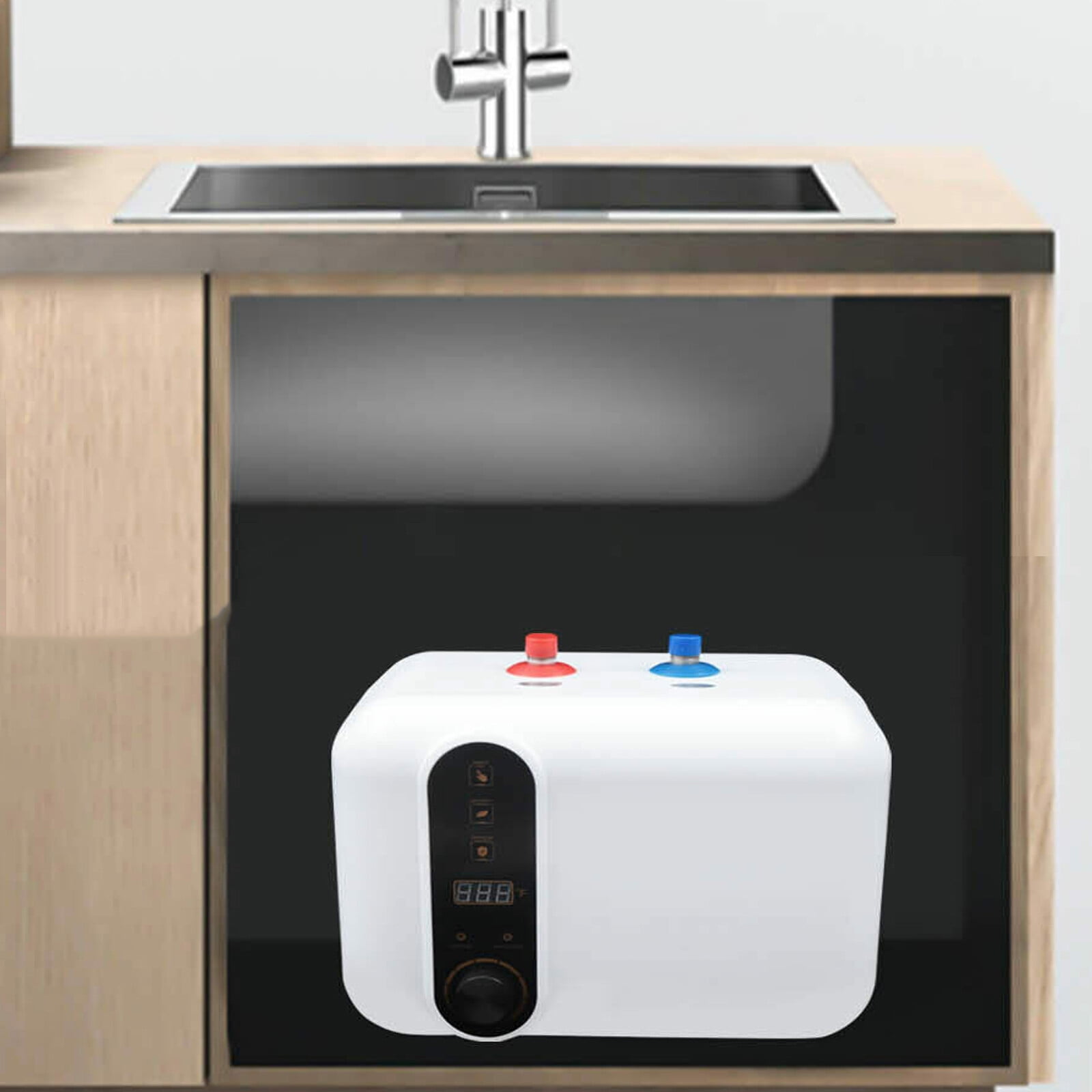 Electric Hot Water Heater Small Compact Tank Storage, 1.5KW Kitchen Instant Under Sink Counter Cupboard, RV 1 PCs