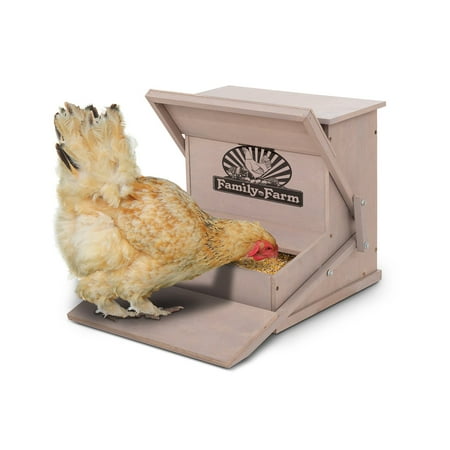 Precision Pet Wood Treadle Chicken Feeder Walmart Com