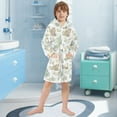 thumbnail image 5 of FORMRS Niños Bathrobe Unisex Hooded Robe Soft Plush Pajamas Sleepwear, Size 7-9T, Watercolor Forest Pattern, 5 of 7