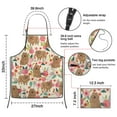 thumbnail image 3 of Pomeranian Dogs and Pioneer Flower Apron-Garden Aprons for Women with Pockets-Cotton Linen Waterproof Kitchen Cooking Gardening Aprons Adjustable for Kitchen,Cooking,BBQ and Salon 33x27 Inch, 3 of 7