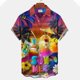 thumbnail image 3 of Camisas hawaianas de manga corta con estampado 3D de cerveza y vino para hombre, camisetas playeras informales de verano de manga corta con botones, 3 of 5