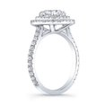 thumbnail image 2 of 2.15 Ct. Cushion Cut Double Halo U-Setting Diamond Engagement Ring D,VS1 GIA, 2 of 3