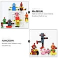 thumbnail image 2 of 2 Pcs Jouets Robots en Bois Robots Torsadés Jouet Éducatif pour Enfants Style Aléatoire, 2 of 8