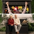 thumbnail image 7 of Joxxoaa 80 Gallon Outdoor Storage Bench Deck Box Waterproof Lockable,Outdoor Storage Furniture for Patio,Garden and Porch,Tools and Cushions（Black）, 7 of 7