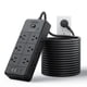 thumbnail image 1 of Cable de extensión de protección contra sobretensiones, NTONPOWER 4000J Regleta de protección contra sobretensiones con 12 salidas y 4 puertos USB (2USB C), extensor de salida de 3 lados, cable de ext, 1 of 5