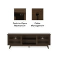 thumbnail image 4 of Plank+Beam Mid Century Modern Solid Wood TV Stand with 2 Doors, Walnut, 4 of 13