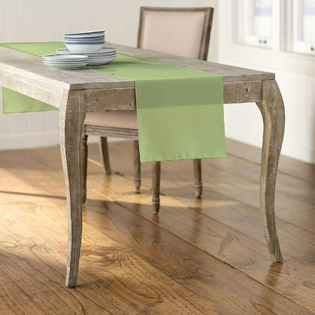 

Polyester Poplin Table Runner 14 by 108-Inch Sage