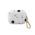 thumbnail image 6 of Compatible with AirPods 4th Generation Case for Women Girls, Stylish Flower Texture Protective Earbuds Cover Dustproof Anti-Scratch with Hand Strap Case for Apple AirPods 4 2024, White, 6 of 7