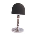 thumbnail image 2 of Soporte para peluca, soporte para cabeza de modelo, soporte decorativo para exhibición de sombreros de mesa con cúpula, soporte de exhibición para cen negro y plateado, 2 of 8