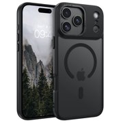 DOMAVER Magnetic for iPhone 18 Pro Max Case / iPhone 17 Pro Max Case 6.9 - Slim Fit Matte Translucent Cover | MagSafe Compatible | Shockproof Anti-Yellowing | Black