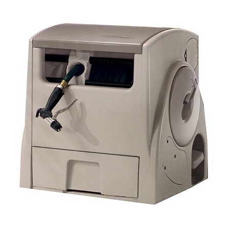 Ames Brass Hose Reel - Suncast 100' Auto Power Rewind Hose Reel