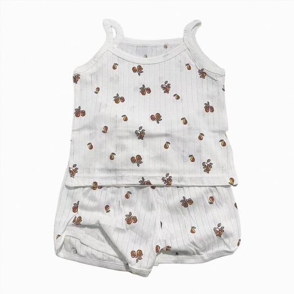 Paguaki Girls Toddler Baby Summer Clothes 3 6 12 18 Months 2T 3T 4T 5T Girls Outfits Sleeveless Tank Top and Shorts Set
