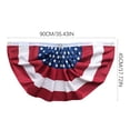 thumbnail image 5 of 1/2 PCS Flag Banner Fan Shaped Banner Fourth Of July Independence Day Memorial Day Outdoor Decorative Garden Flags Patriotic for Independence Day Party Decor, 5 of 7