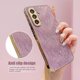 thumbnail image 4 of For Samsung Galaxy A56 5G Case Electroplating Ripple Texture PU + TPU + PC Phone Back Cover - Grey, 4 of 5
