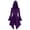 Purple, variant on Witch Hooded Dress, Gothic Asymmetric Dress, Renaissance Witch Costume, Halloween Cosplay Gown, Gothic Cape Dress Retro Hooded Ruffle Sleeves Irregular Skirt Women'S Cape Coat, Black L