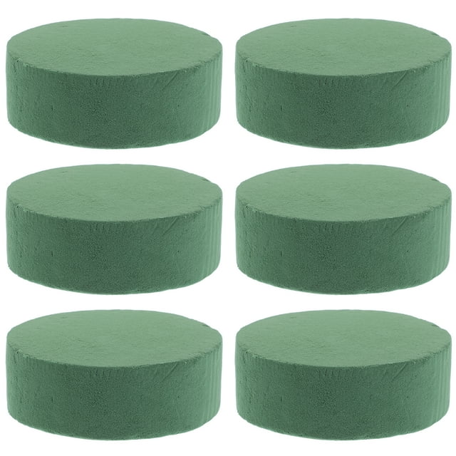 6pcs Round Floral Foam Blocks For Fresh And Artificial Flowers 4.5 Inch Foam For Wedding Party And Florist Arrangements
