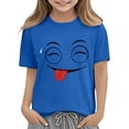 thumbnail image 7 of Piuwrlz Blue Short Shirts Sleeve Toddler Boys Graphic T-Shirts Pullover T Shirts Blue Size 4 Years, 7 of 7