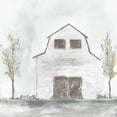 thumbnail image 2 of Paschke, Chris 26x26 Black Ornate Wood Framed with Double Matting Museum Art Print Titled - White Barn IV, 2 of 4