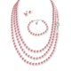 thumbnail image 1 of Set Collar Triple Aretes Pulsera Zvezda Plata 0.925 Mujer rosa claro Unitalla, 1 of 4