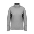 thumbnail image 3 of YAGHYAGH Plus Size Womens Turtle Neck Long Sleeve Knitted Jumper Thin Sweater Tops, 3 of 4