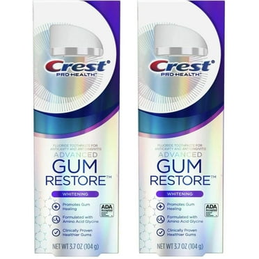 Crest Pro Health Gum DHF10 Restore Advanced Whitening Toothpaste, 3.7 Oz (104g) - Pack of 2