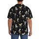 thumbnail image 3 of Balery Playing Music Skeletons Camisa Casual de Manga Corta con Botones para Hombre, Texturizada, Estilo Cubano, para Playa, Verano-Medium, 3 of 5