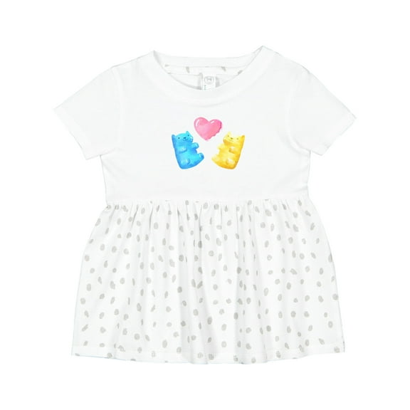 Inktastic Cute Gummy Bears and Heart Girls Baby Dress