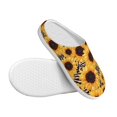 thumbnail image 3 of Lsque Artistic Zebra Print Sunflower Pattern Womens Comfort Cotton on Scuff With Memory Foam and Anti-skid Sole Slipper-39/40, 3 of 7