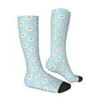 thumbnail image 3 of Fotbe Daisies Flowers print Women's Men's Novelty Crew Socks Cotton Socks Knee High Socks for Walking,Running,Nurses,Pregnancy, 3 of 9
