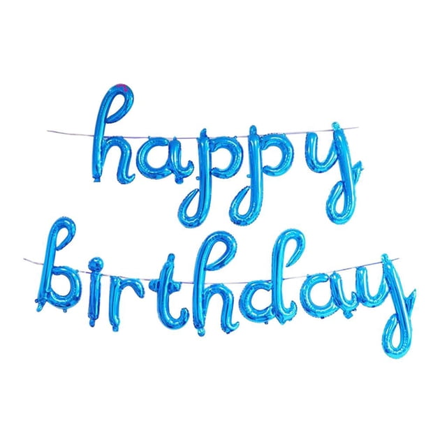 Globos de papel de Aluminio Yuyangstore 13 pcs Feliz cumpleaños Azul