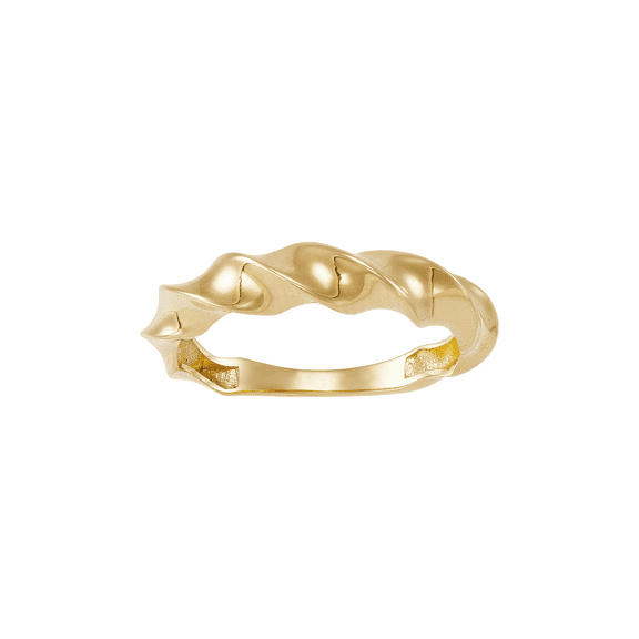 Welry 14kt Yellow Gold Twisted Band Ring, Size 7