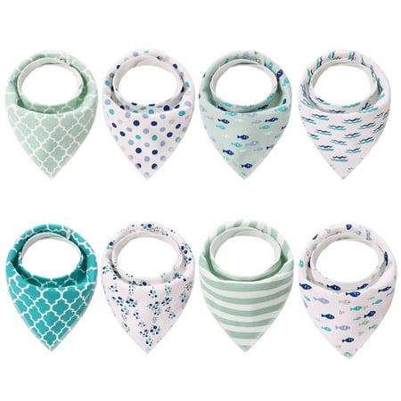 

Baby Bandana Bibs For Baby Bibs Drooling and Teething Absorbent Bibs 8 Pack