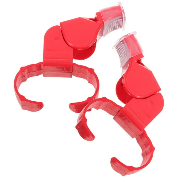 TEHAUX 2Pcs Loud Sound Whistle with Finger Grips for Hiking and Camping