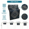 thumbnail image 6 of Boho Flower Table Runner, Navy Blue Bohemia Geometric Tribal Ethnic Kitchen Table Runners Dress Scarves for Table Decorations Party/Restaurant/Indoor Outdoor Use, 18x72in, 6 of 9