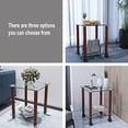 thumbnail image 3 of Topcobe 2-Tier Square Glass Side Table, Modern Rolling End Table with Storage Shelve for Living Room, Transparent, 3 of 12