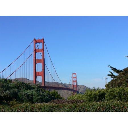 Laminated Poster Red Bridge Golden Gate San Francisco Laminated Poster Red Bridge Golden Gate San Francisco 24x16 Adhesive Decal